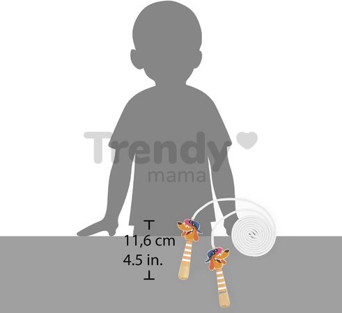 Švihadlo Pes Dog Skipping Rope Applepop Janod s drevenými rúčkami