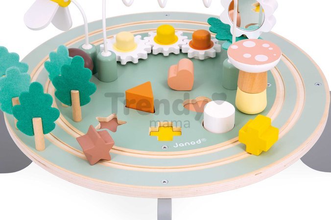 Drevený didaktický stolík Záhrada Garden Activity Table Sweet Cocoon Janod s aktivitami od 12 mes