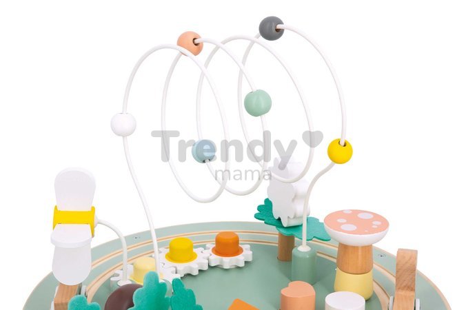 Drevený didaktický stolík Záhrada Garden Activity Table Sweet Cocoon Janod s aktivitami od 12 mes