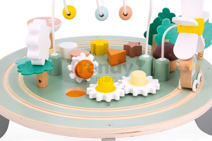 Drevený didaktický stolík Záhrada Garden Activity Table Sweet Cocoon Janod s aktivitami od 12 mes