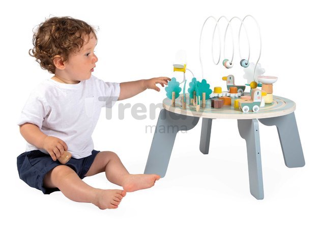 Drevený didaktický stolík Záhrada Garden Activity Table Sweet Cocoon Janod s aktivitami od 12 mes