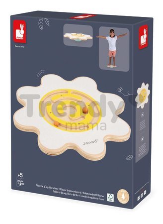 Balančná doska s labyrintom Kvet Flower Balance Board Sweet Cocoon Janod z masívneho dreva od 5 rokov