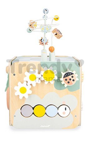 Drevená didaktická kocka Záhrada Multiactivity Maxi Cube Sweet Cocoon Janod 11 aktivít od 18 mes J04060