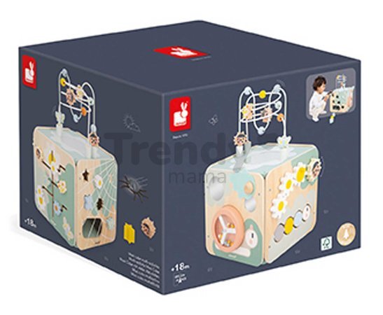 Drevená didaktická kocka Záhrada Multiactivity Maxi Cube Sweet Cocoon Janod 11 aktivít od 18 mes J04060