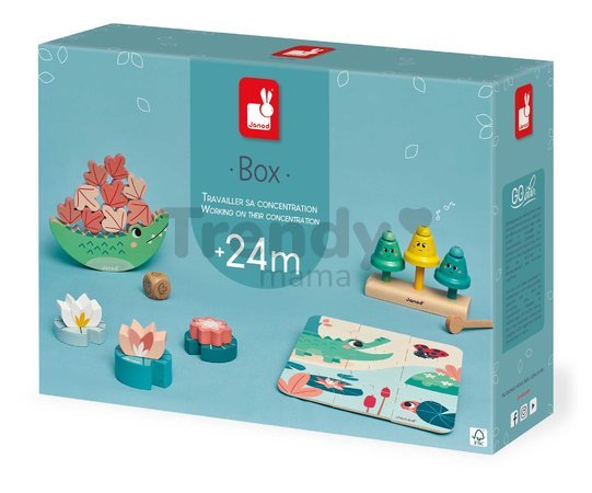 Edukačný box na zlepšovanie koncentrácie Janod 4 hračky od 24 mes J04065