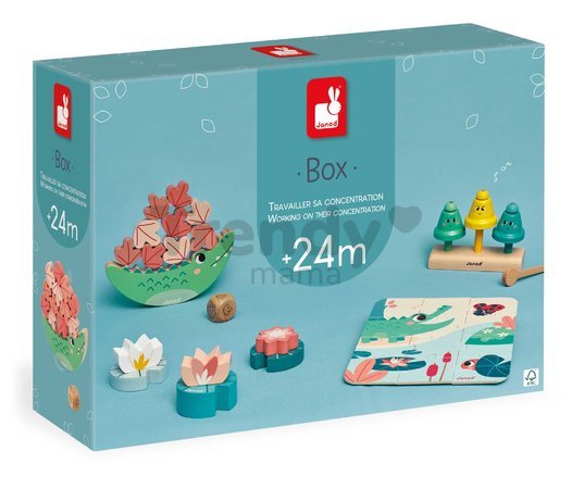 Edukačný box na zlepšovanie koncentrácie Janod 4 hračky od 24 mes J04065