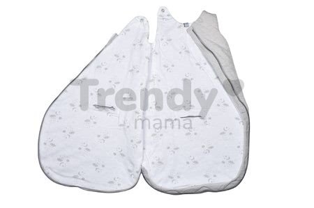 Dojčenský spací vak mäkké hniezdo Pearl Grey Fleur de Coton® Red Castle 12-24 mesiacov prešívaný šedý