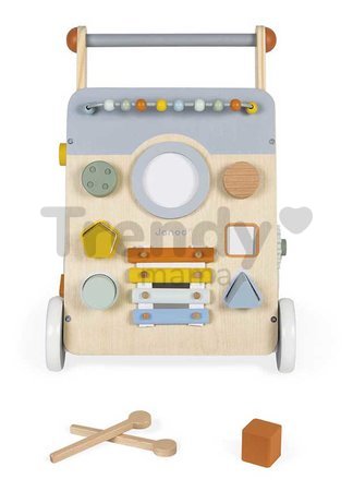 Drevené didaktické chodítko Multiactivity Baby Walker Sweet Cocoon Janod multifunkčné od 12 mes J04410