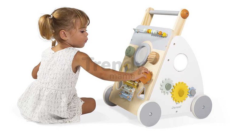 Drevené didaktické chodítko Multiactivity Baby Walker Sweet Cocoon Janod multifunkčné od 12 mes J04410