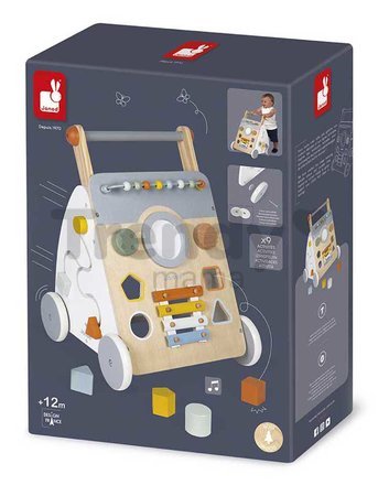 Drevené didaktické chodítko Multiactivity Baby Walker Sweet Cocoon Janod multifunkčné od 12 mes J04410