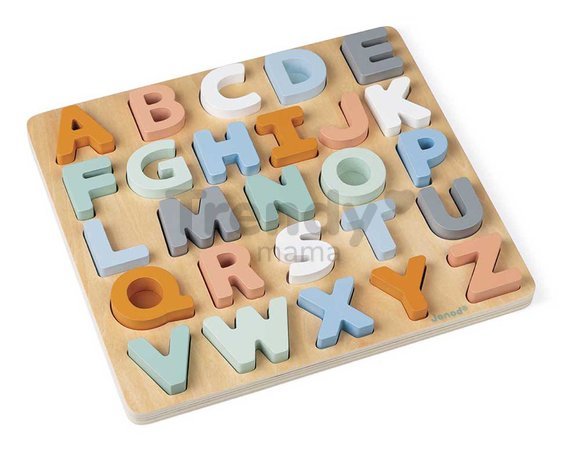Drevené vkladacie puzzle Abedeca Alphabet Puzzle Sweet Cocoon Janod 26 dielov od 24 mes J04412