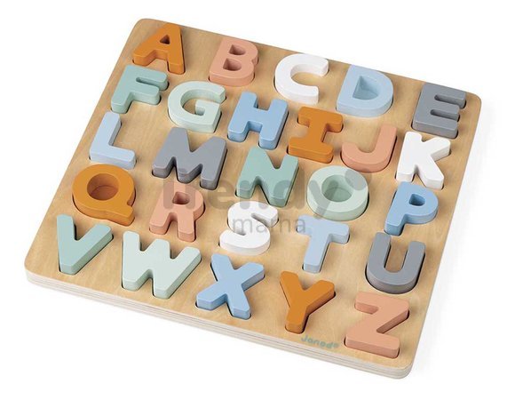 Drevené vkladacie puzzle Abedeca Alphabet Puzzle Sweet Cocoon Janod 26 dielov od 24 mes J04412