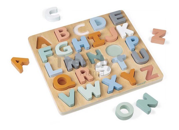 Drevené vkladacie puzzle Abedeca Alphabet Puzzle Sweet Cocoon Janod 26 dielov od 24 mes J04412