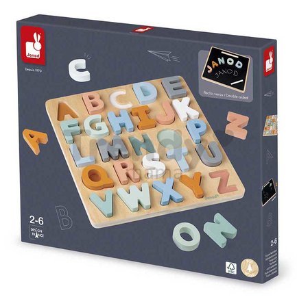 Drevené vkladacie puzzle Abedeca Alphabet Puzzle Sweet Cocoon Janod 26 dielov od 24 mes J04412