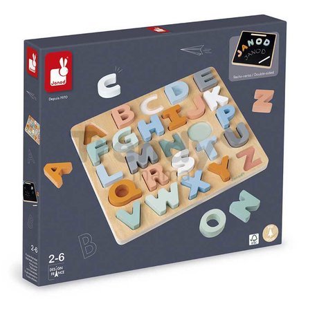 Drevené vkladacie puzzle Abedeca Alphabet Puzzle Sweet Cocoon Janod 26 dielov od 24 mes J04412