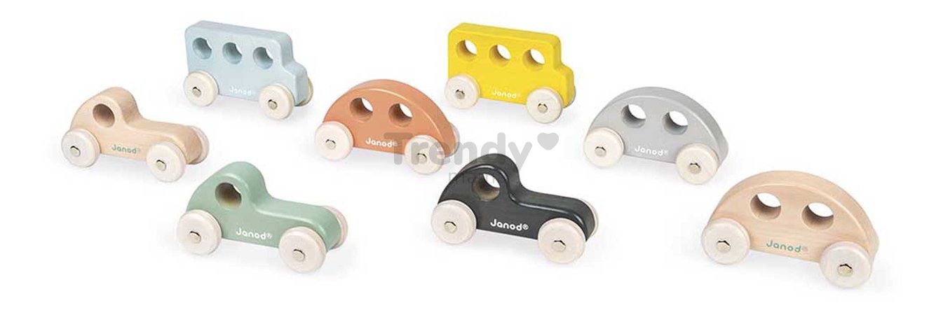 Drevené autíčko na tlačenie Push-along Vehicle Sweet Cocoon Janod 3 modely od 18 mes J04413