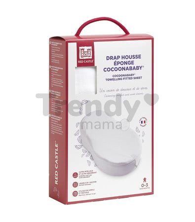 Poťah na hniezdo na spanie Cocoonababy® Red Castle Fleur de Coton ® z plachtového materiálu biely od 0 mesiacov