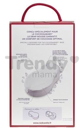 Poťah na hniezdo na spanie Cocoonababy® Red Castle Fleur de Coton ® z plachtového materiálu biely od 0 mesiacov