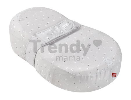 Hniezdo na spanie pre bábätká Cocoonababy® Pod Support Nest Red Castle Moon & Stars s napínacou plachtou šedé so vzorom od 0-3 mes