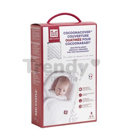 Deka na hniezdo na spanie Cocoonacover™ Red Castle Fleur de Coton® prešívaná biela od 0 mes