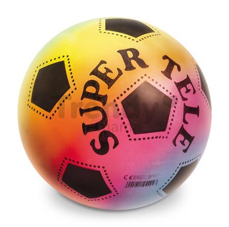Futbalová lopta dúhová BioBall Supertele Mondo gumová 23 cm