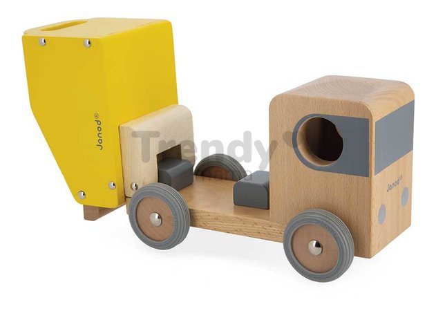 Drevené nákladné autíčka Dump Truck and Bulldozer Bolid Janod bager a sklápač od 24 mes J04634