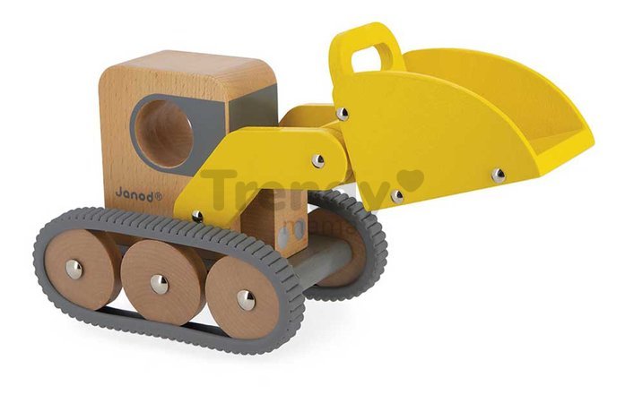 Drevené nákladné autíčka Dump Truck and Bulldozer Bolid Janod bager a sklápač od 24 mes J04634