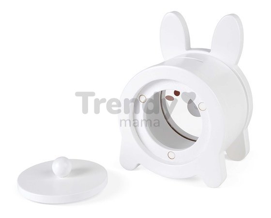 Drevená pokladnička Zajačik Rabbit Moneybox Janod biela J04654