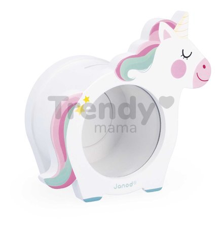Drevená pokladnička Jednorožec Unicorn Moneybox Janod biela J04655