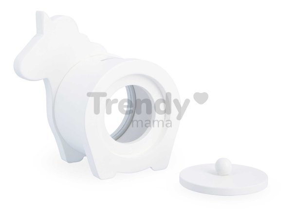 Drevená pokladnička Jednorožec Unicorn Moneybox Janod biela J04655