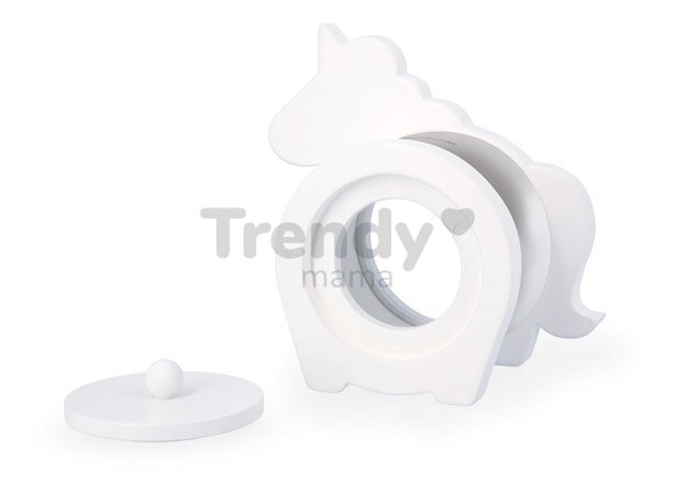 Drevená pokladnička Jednorožec Unicorn Moneybox Janod biela J04655