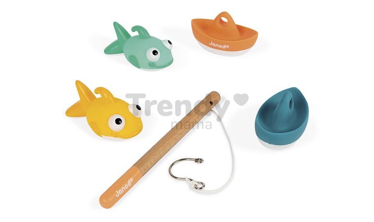 Hračka do vody rybárska udica Fish Them All Janod s loďkami a rybami od 24 mes