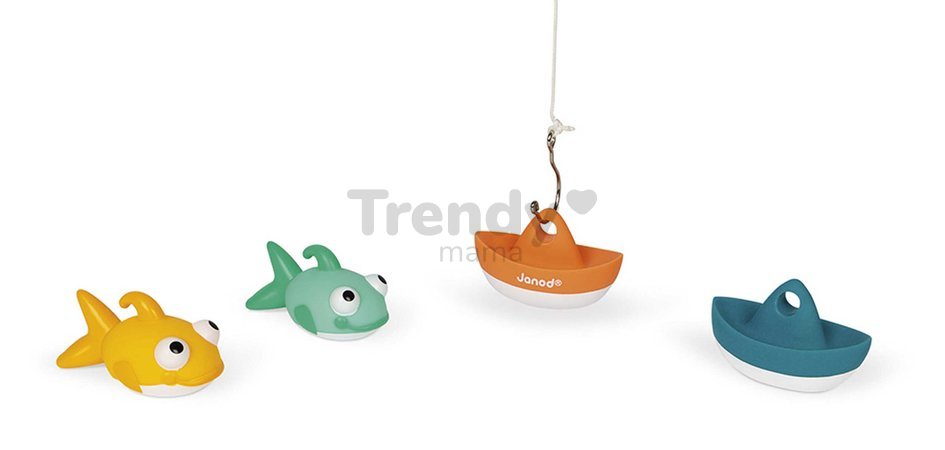 Hračka do vody rybárska udica Fish Them All Janod s loďkami a rybami od 24 mes