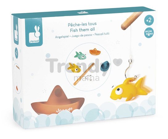 Hračka do vody rybárska udica Fish Them All Janod s loďkami a rybami od 24 mes