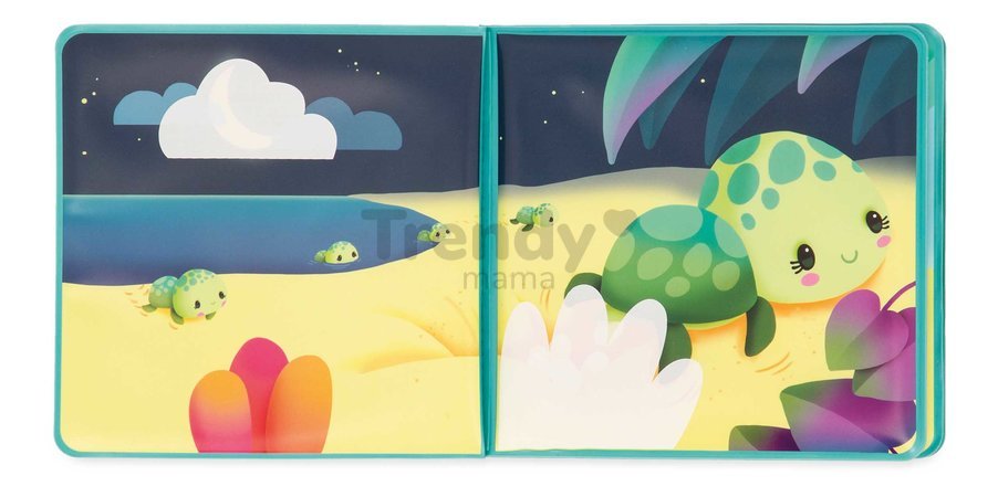 Knižka do vody Korytnačky The Magical Life of Sea Turtles Janod mäkké leporelo od 10 mes J04721