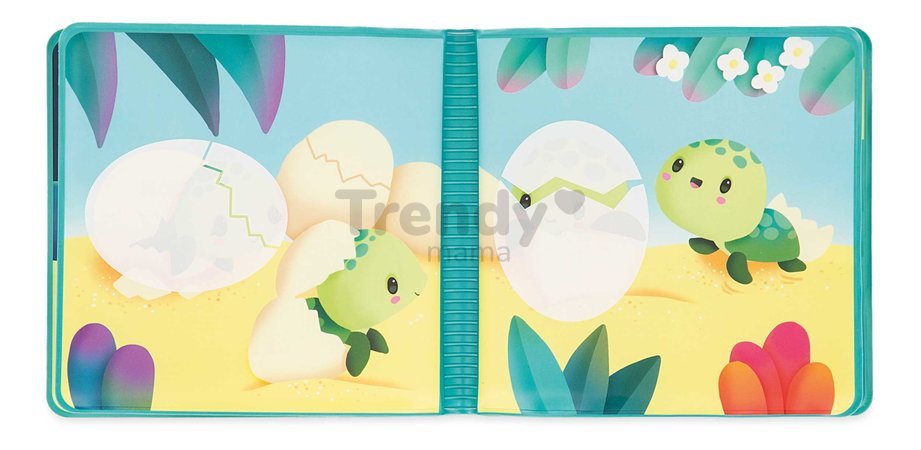 Knižka do vody Korytnačky The Magical Life of Sea Turtles Janod mäkké leporelo od 10 mes J04721