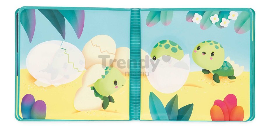 Knižka do vody Korytnačky The Magical Life of Sea Turtles Janod mäkké leporelo od 10 mes J04721