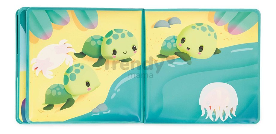 Knižka do vody Korytnačky The Magical Life of Sea Turtles Janod mäkké leporelo od 10 mes J04721