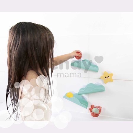 Hračka do vody guľôčková dráha Sea Themed Bathroom Ball Track Janod s prísavkami od 12 mes J04732