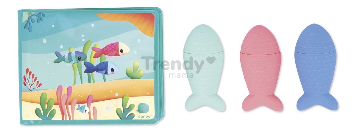 Knižka do vody Morský svet Under the Sea Party Janod mäkké leporelo od 10 mes J04733