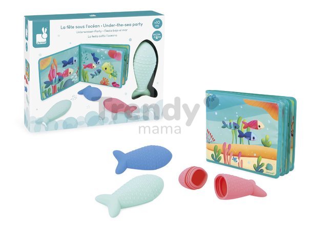 Knižka do vody Morský svet Under the Sea Party Janod mäkké leporelo od 10 mes J04733