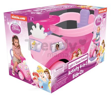 Odrážadlo Princezné Kiddieland Activity s hojdačkou a opierkou 4v1 od 12 mes