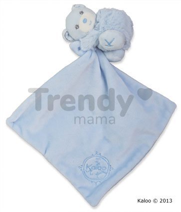 Plyšový medvedík na maznanie Perle-Hug Doudou Kaloo 32 cm v darčekovom balení pre najmenších modrý