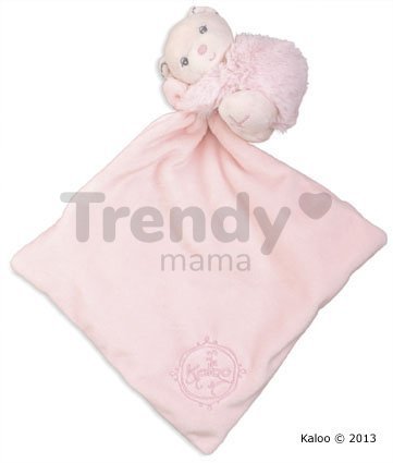Plyšový medvedík na maznanie Perle-Hug Doudou Kaloo 32 cm v darčekovom balení pre najmenších ružový