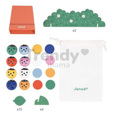 Vzdelávacia hra stimulácia pamäte Lienky Ladybugs Memory Game Janod od 24 mes