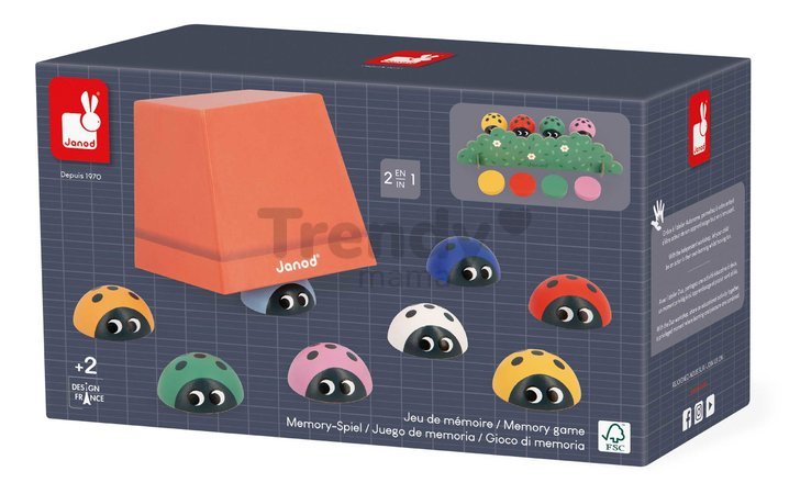 Vzdelávacia hra stimulácia pamäte Lienky Ladybugs Memory Game Janod od 24 mes