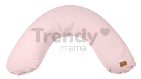 Dojčiaci vankúš Big Flopsy™ Beaba Fleur de Coton® Chalk Pink 170 cm prešívaný ružový