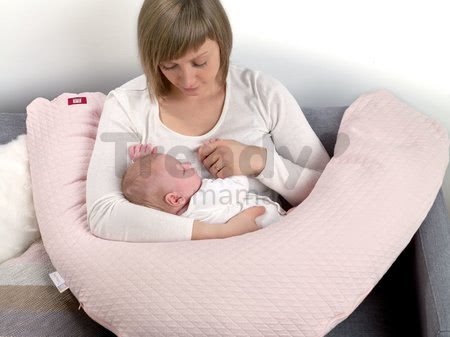 Dojčiaci vankúš Big Flopsy Gris Perle Fleur de coton Red Castle 170 cm prešívaný (92% bavlna/8% polyester) šedý