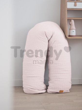 Dojčiaci vankúš Big Flopsy™ Beaba Fleur de Coton® Chalk Pink 170 cm prešívaný ružový