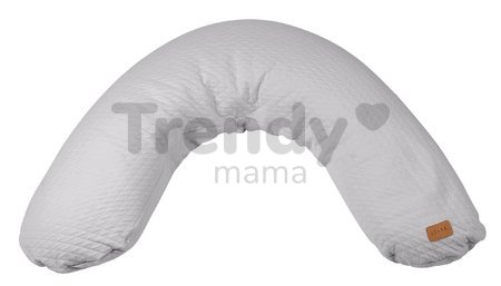 Dojčiaci vankúš Big Flopsy™ Beaba Fleur de Coton® Pearl Grey 170 cm prešívaný sivý